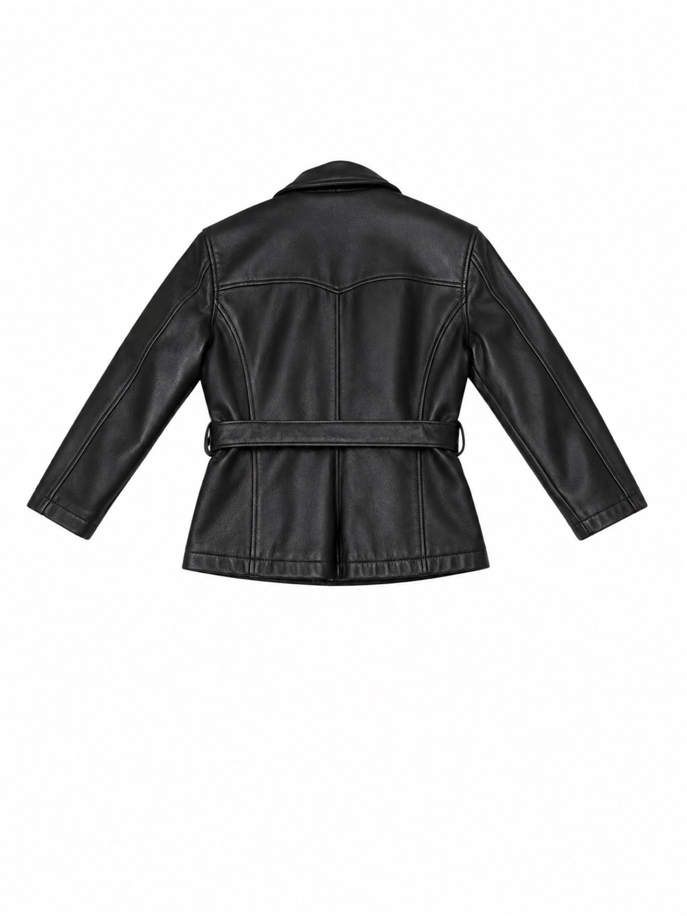 Wilsons Genuine Leather Maxima Full Zip Wrap Tie Vintage Motorcycle Biker Jacket - Picture 5 of 6
